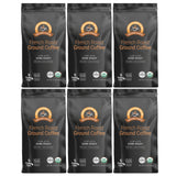 Alex's Low Acid Organic Coffee 12oz Bag - Fresh Ground French Roast (Pack of 6)