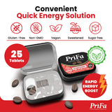 PriFa Sweet Espresso Coffee Tablets - Water-Free Instant Coffee, Sugar-Free, Sweetened with Stevia, Pocket-Sized, On-The-Go Caffeine Boost - 30mg