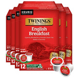 Twinings English Breakfast Black Tea 72 K-Cup Pods for Keurig, 12 Count (Pack of 6) Smooth, Flavourful, Robust, Caffeinated, Enjoy Hot or Iced
