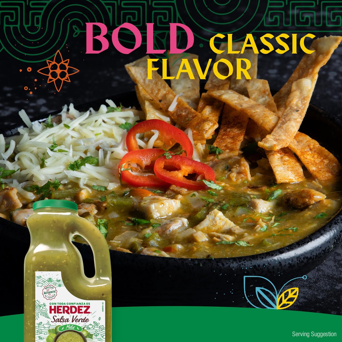HERDEZ Salsa Verde, Mild, 68 oz Jug - Tangy Green Tomatillo Salsa for Tacos, Enchiladas & Dips