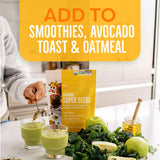 BetterBody Foods Superfood Organic Super Seeds - Chia Flax & Hemp Seeds, Blend of Organic Milled Flax Seed Organic Hemp Hearts, Add to Smoothies