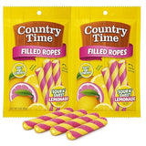 Country Time Sour N' Sweet Lemonade Gummy Candy Filled Ropes, Soft & Chewy, 3 oz, 2 Pack