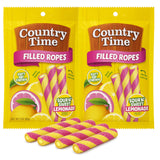 Country Time Sour N' Sweet Lemonade Gummy Candy Filled Ropes, Soft & Chewy, 3 oz, 2 Pack