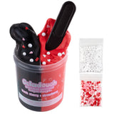 Geladough Non-Slime Butter Cloud Dough - Black Cherry & Strawberry Scented Sensory Dough, Non-Sticky No-Residue Putty with Mix-Ins & Spoon, Net Weight