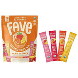 FAVE USDA Organic Drink Mix Variety Pack, 16 Stick Pouch | Lemonade, Strawberry Lemonade, Fruit Punch & Tangy Orange | No Artificial Colors or