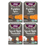 Yogi Tea - Fall Spice Variety Sampler Pack - 16 Tea Bags Per Pack (4 Pack) - Limited Edition Tea Sampler - Herbal Caffeine-Free Teas - Includes 2