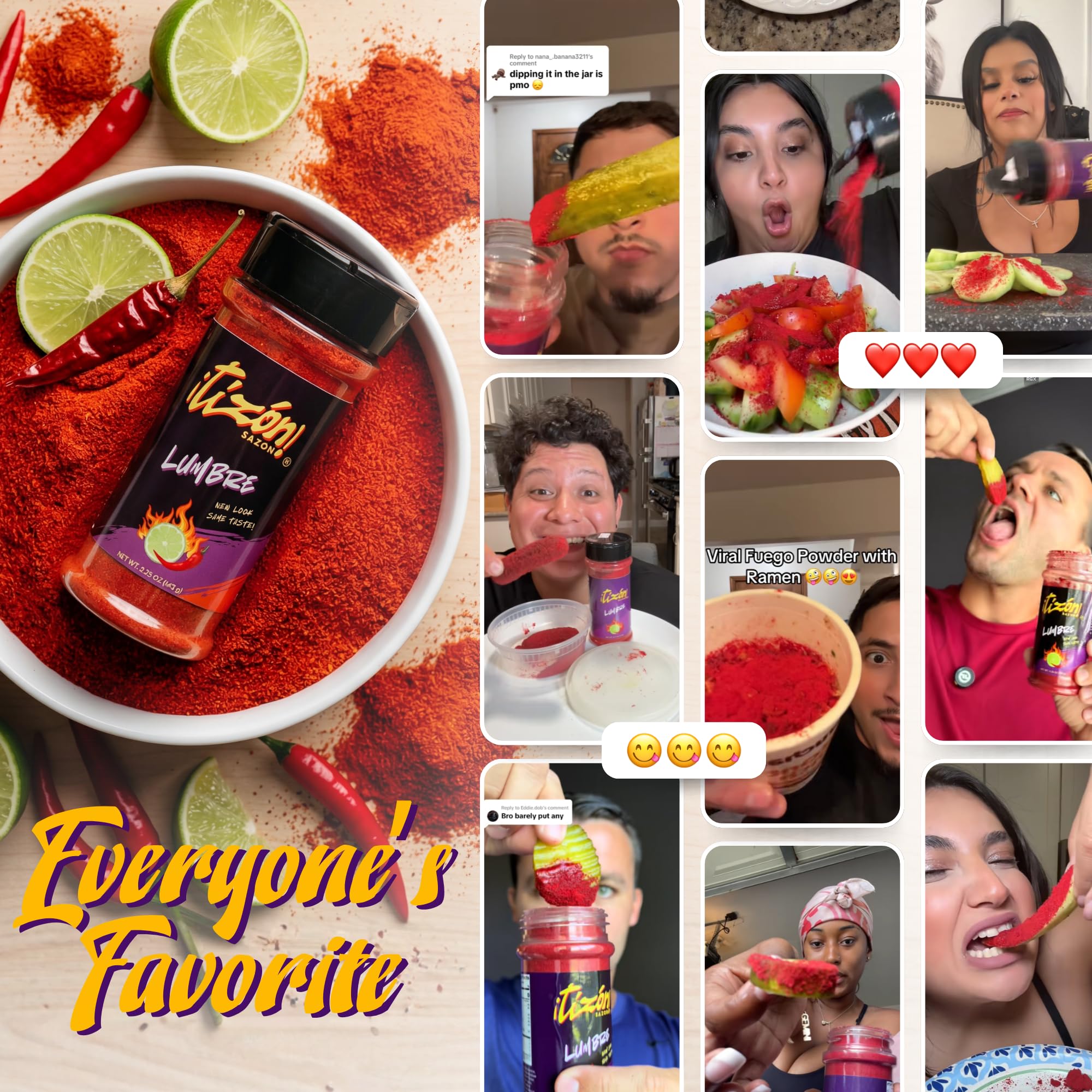 Tizon Lumbre Mexican Seasoning Powder, Fuego Flavor, Snack Seasoning for Popcorn, Chips, Nuts, Fruits