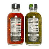 Hell Fire Detroit Cherry Bomb & Jalapeño Combo (Medium) Hot Sauce, Crafted with Fresh, Fire-Roasted Chile Peppers, All-Natural, Vegan, Gluten-Free