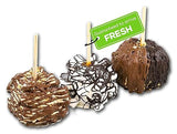 US Sweets Caramel Apple 3 Pack - Caramel Granny Smith Apples with Chocolate, Peanut Butter, Nuts & Marshmallows | Candied Apples | Tasty Gift |