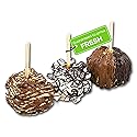 US Sweets Caramel Apple 3 Pack - Caramel Granny Smith Apples with Chocolate, Peanut Butter, Nuts & Marshmallows | Candied Apples | Tasty Gift |
