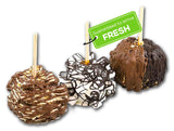 US Sweets Caramel Apple 3 Pack - Caramel Granny Smith Apples with Chocolate, Peanut Butter, Nuts & Marshmallows | Candied Apples | Tasty Gift |