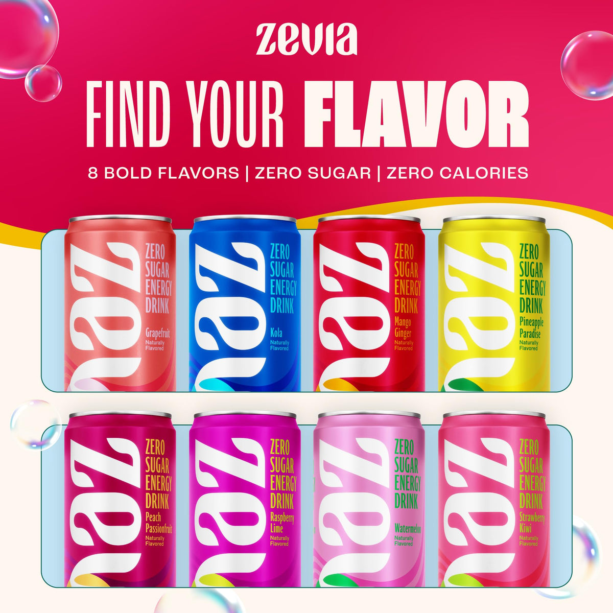Zevia Zero Sugar Energy Drink, Mango Ginger, 12 oz Cans (12-Pack) - Naturally Sweetened, Zero Calorie Sugar Free Energy - Non-GMO Project Verified