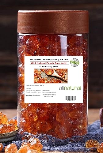 Wild Natural Tao Jiao Peach Resin Gum Jelly, Food additives Free, All Natural (1 Pound)