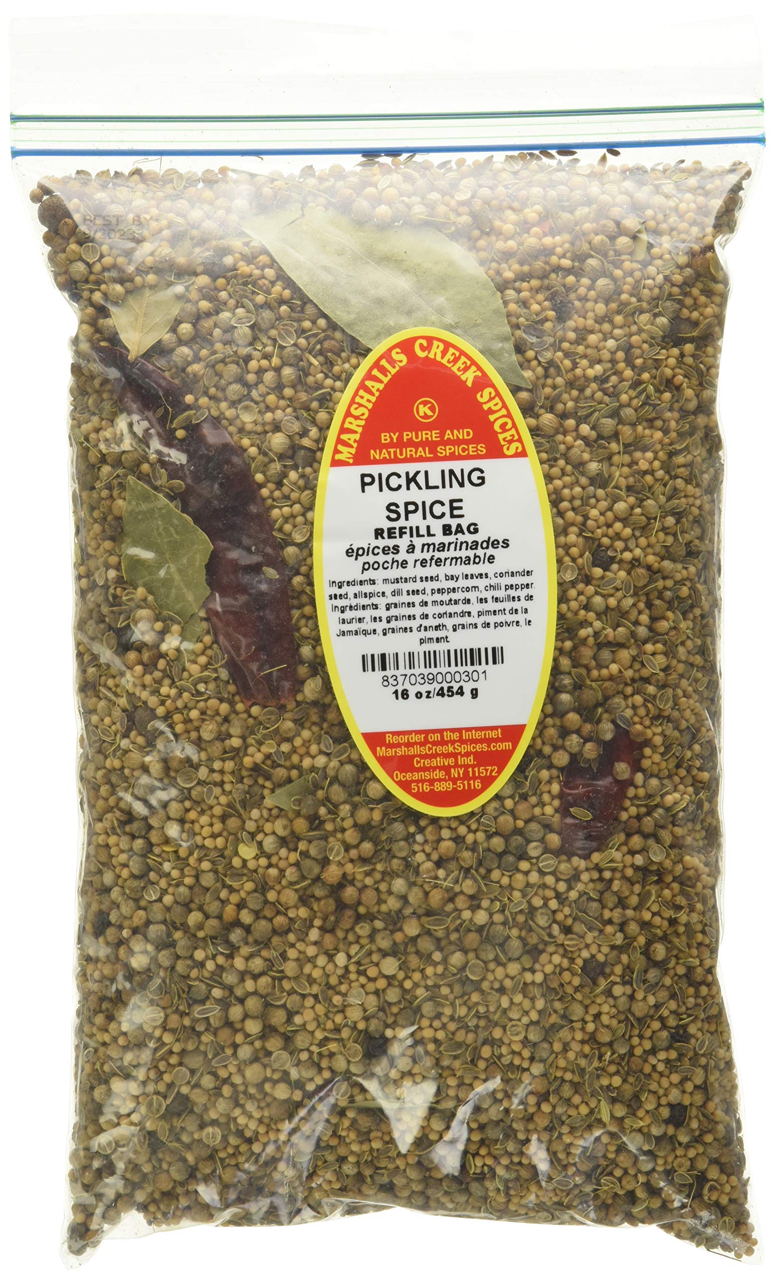Marshall’s Creek Spices Pickling Spice Seasoning Refill, 16 Ounce