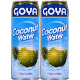 Goya Pure Coconut Water with Pulp, Tropical Hydration with Real Fruit, Great for Smoothies, Snacks, and Post-Workout Drinks, 2-Pack (17.6 oz Cans)