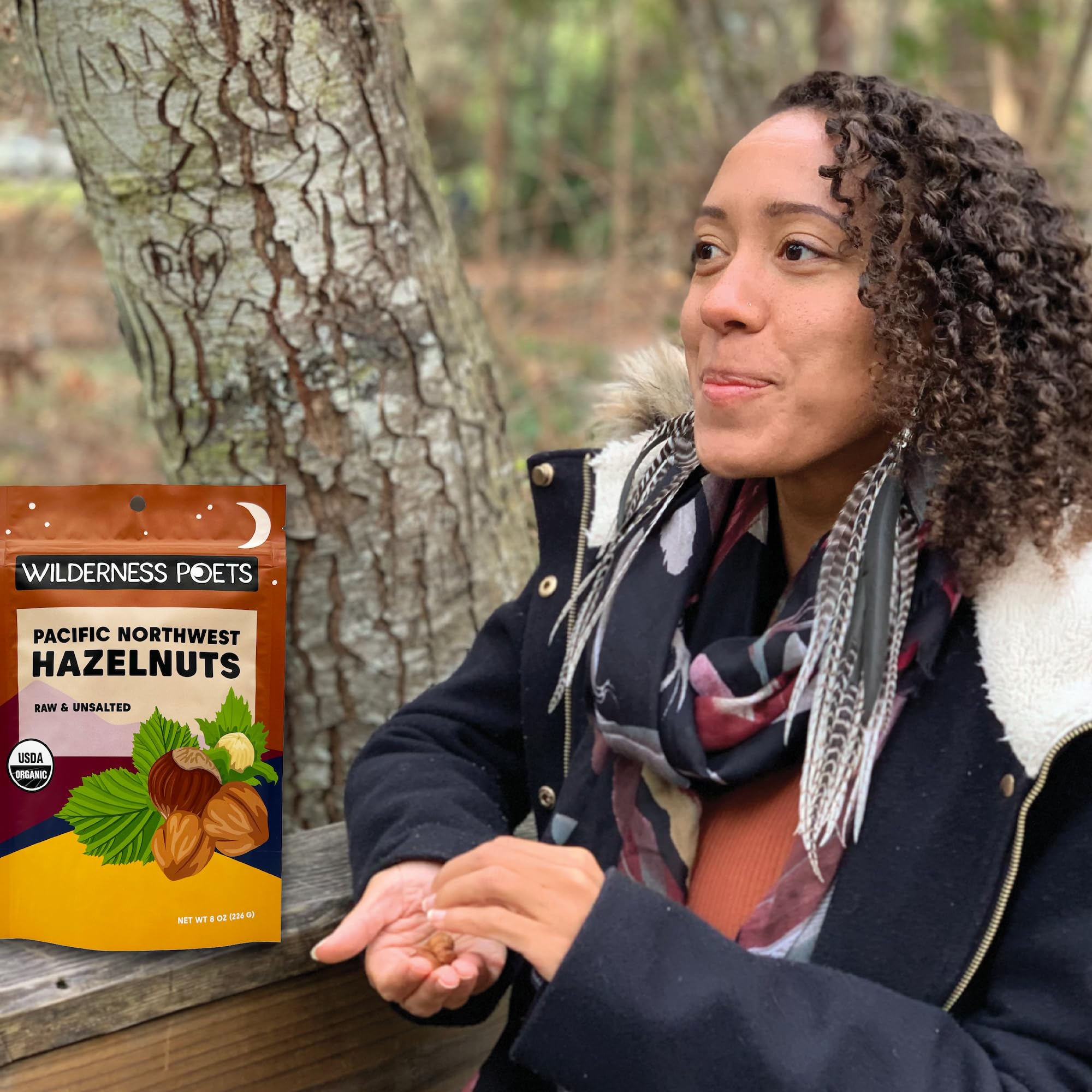 Wilderness Poets, Organic, Pacific Northwest-Grown Hazelnuts - Raw, Whole Nuts with Skins, No Shells. Bulk Size (32 Ounce - 2 Pound)