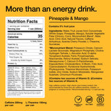 Huel Energy+ | Pineapple & Mango Energy Drink | 200mg Caffeine 35 Calories