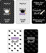 60 New Graduation Cap Party Class of 2026 Miniatures Candy Bar Wrapper, Mini Candy Chocolate Bar Stickers, Labels, Candy Not Included, Color Black