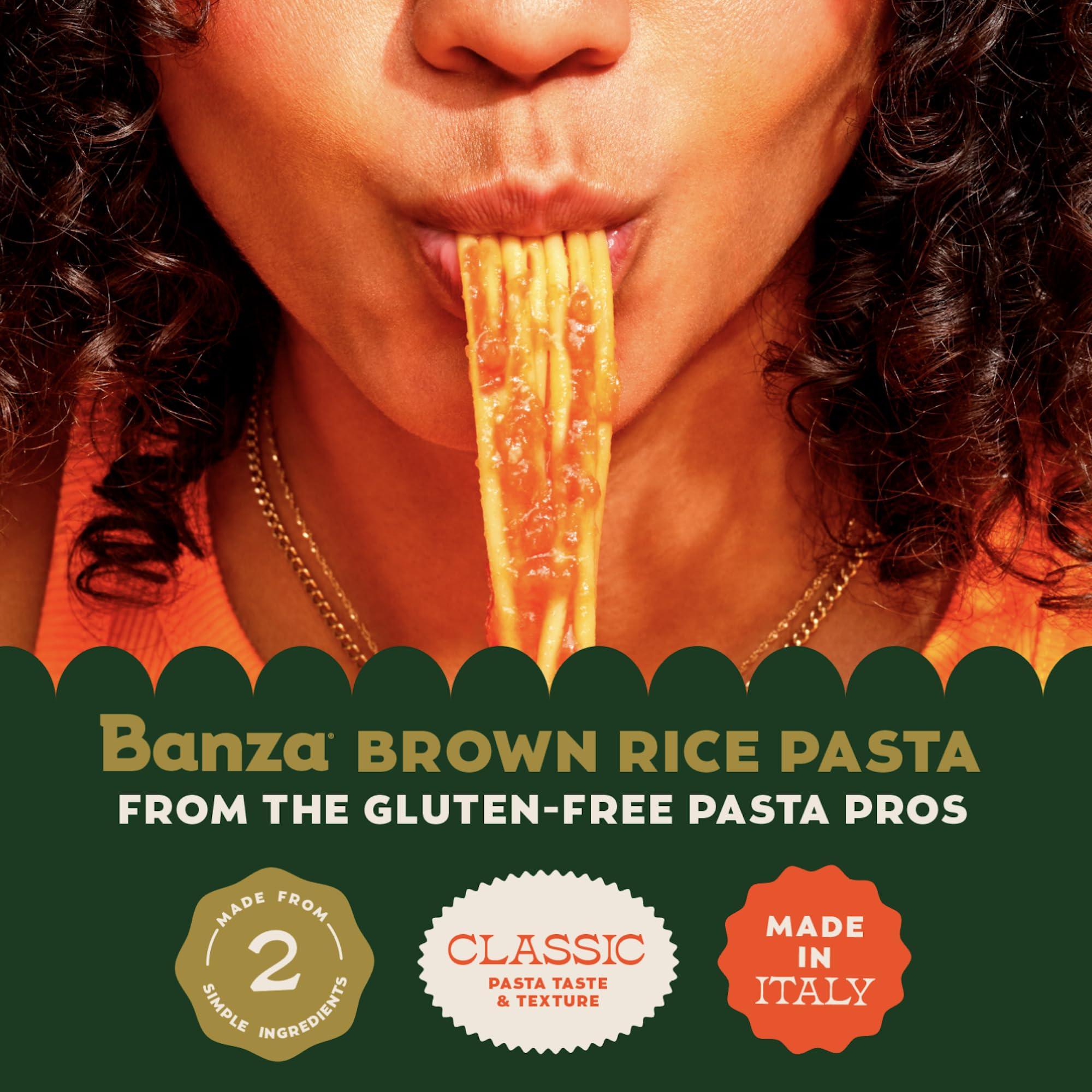 Banza Brown Rice Spaghetti - Gluten-Free Pasta Made in Italy - Non-GMO, 10oz - Classic Texture, Perfect for Leftovers