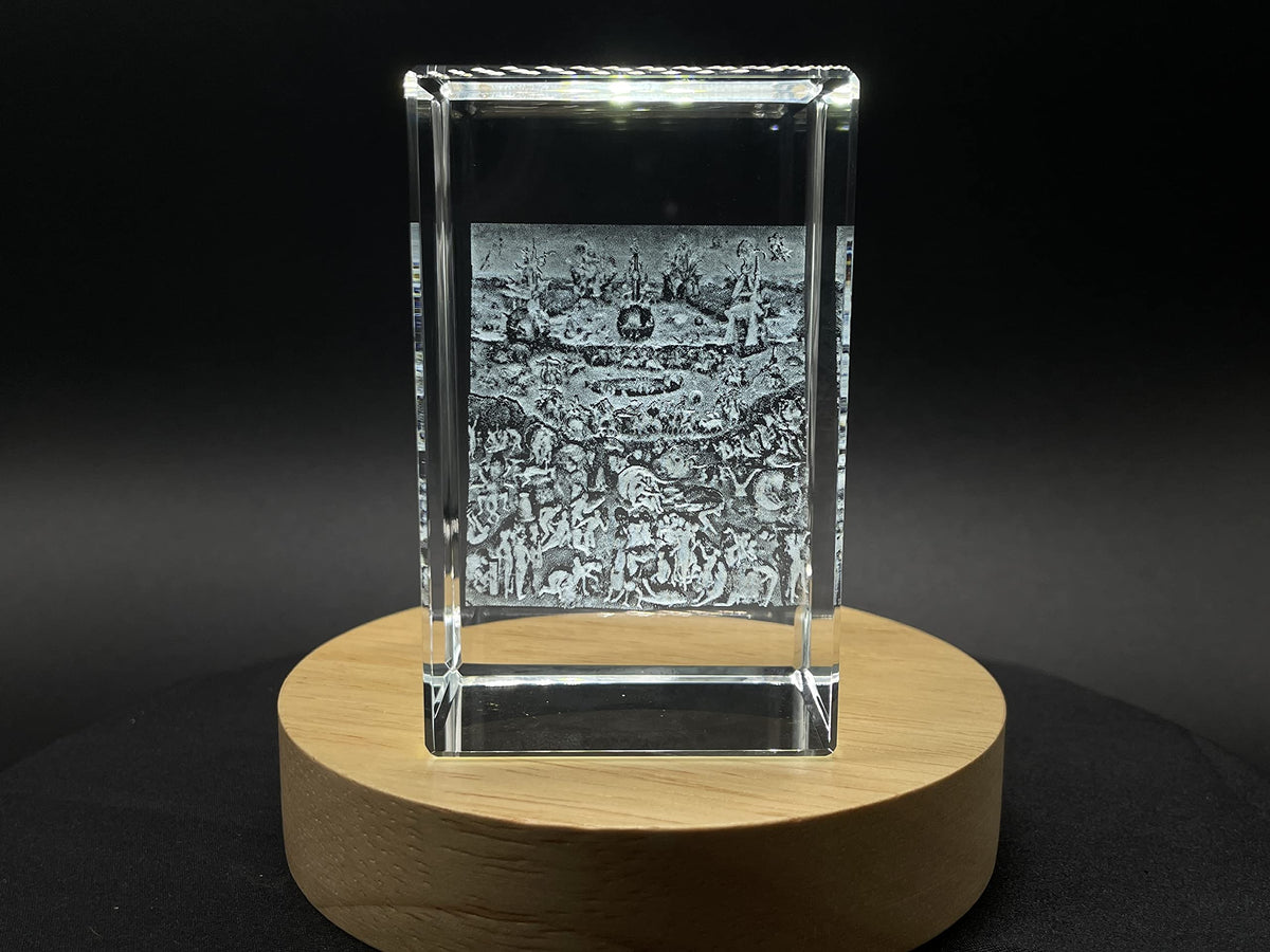 The Garden of Earthly Delights 3D Engraved Crystal Decor (Small)