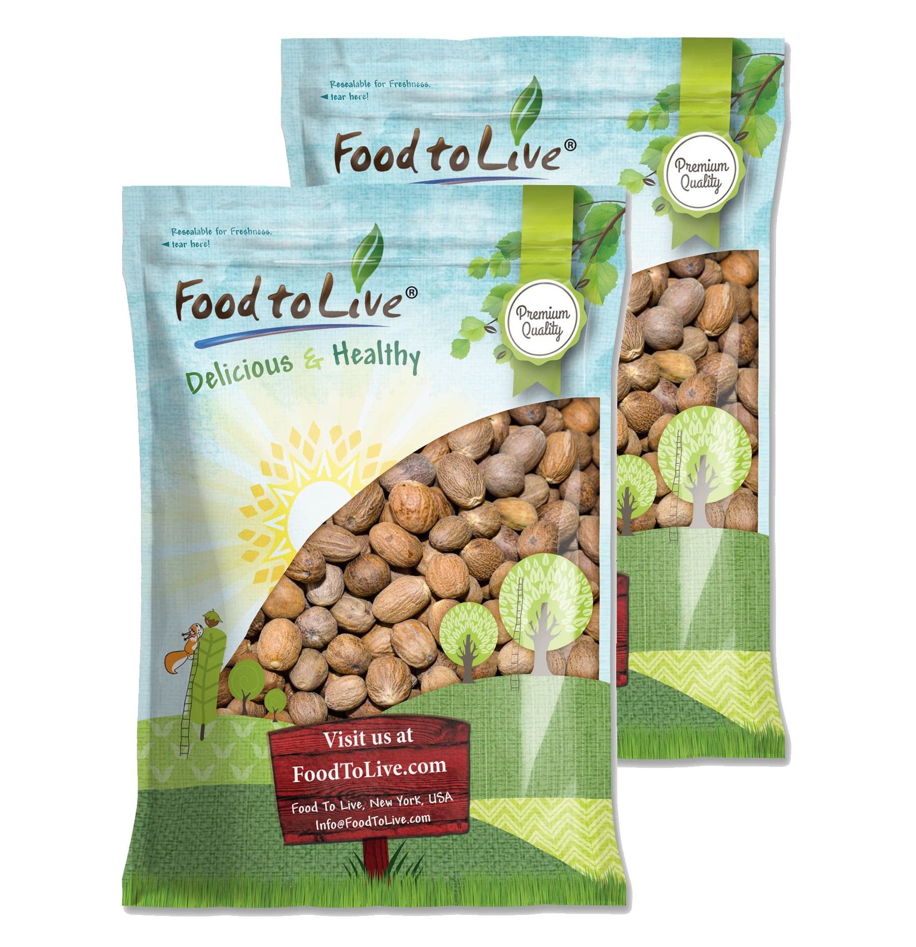 Food to Live Whole Nutmeg, 16 Pounds - Aromatic Spice, Pure. Warm, Nutty Flavor. Rich in Antioxidants, Essential Oils. Perfect for Spice Blends. Pairs