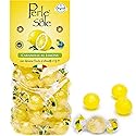 Perle di Sole Italian Lemon Drops Hard Candy Individually Wrapped (7.05 oz) Made with Essential Oils of Amalfi Coast P.G.I. Lemon - Italian Imported