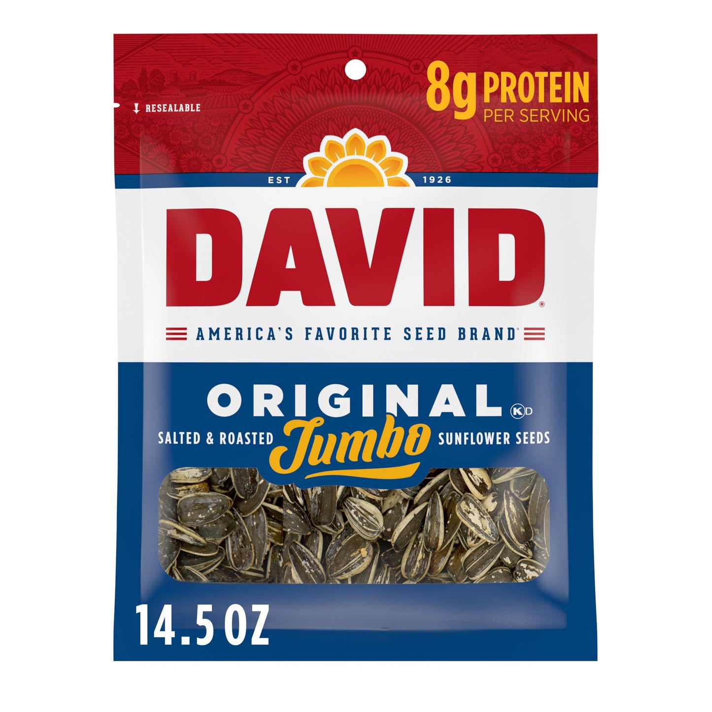 DAVID Sunflower Seeds, Original Flavor, 14.5 oz.
