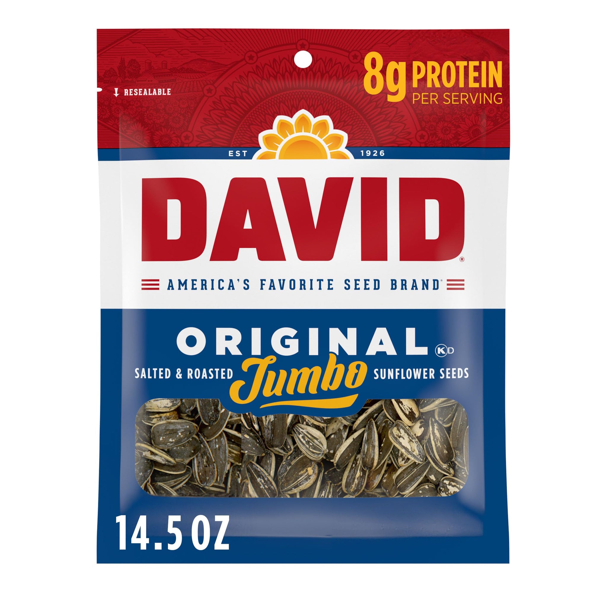DAVID Sunflower Seeds, Original Flavor, 14.5 oz.
