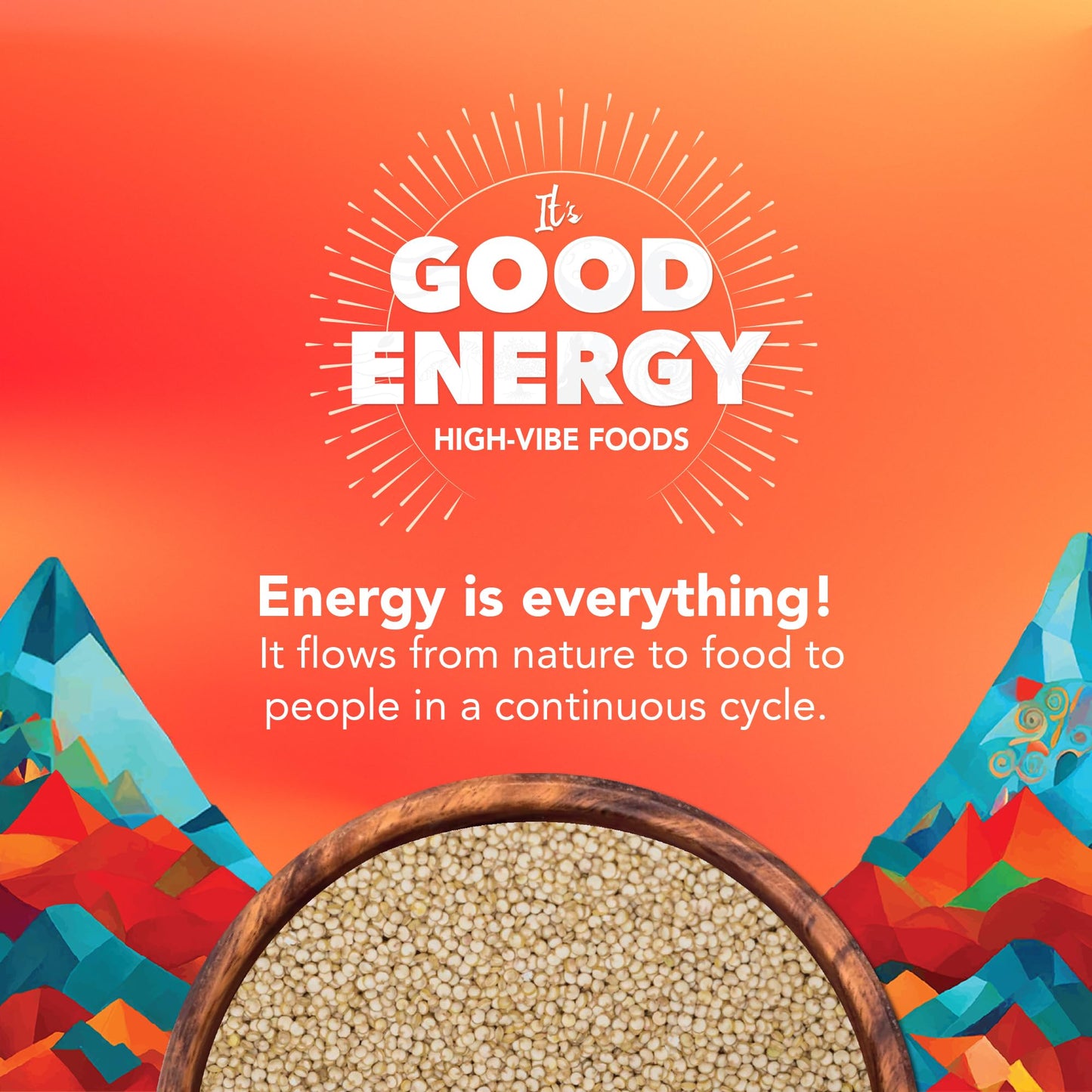 It's Good Energy Royal Organic White Quinoa | Non-GMO, Gluten-Free, Vegan, and Organic | Complete Protein, High Fiber, Low-Calorie White Quinoa | (12 Ounce - Pack of 1)