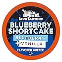 Java Factory Coffee Pods Blueberry Flavored Coffee for Keurig K-Cup Brewers, Blueberry Shortcake, 40 Count