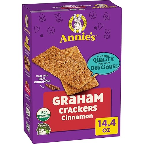 Annie's Organic Graham Crackers, Cinnamon, Made With Whole Grain, 14.4 oz