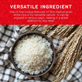 SEKKA Extra Fancy Medium Grain white Rice - Japanese Premium quality uncooked Rice | Milled Rice, Sweet and Chewy | Low Fat, Perfect for Authentic Asian Cuisine, 15 lb -(Pack of 1)