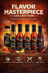 Hot Sauce Bundel by Fresco Sauce 6 Pack- Chi banero Spicy Yellow Mustard - Fire Roasted Pepper Blend made with Jalapeno - Serrano - Citrus Fresno made