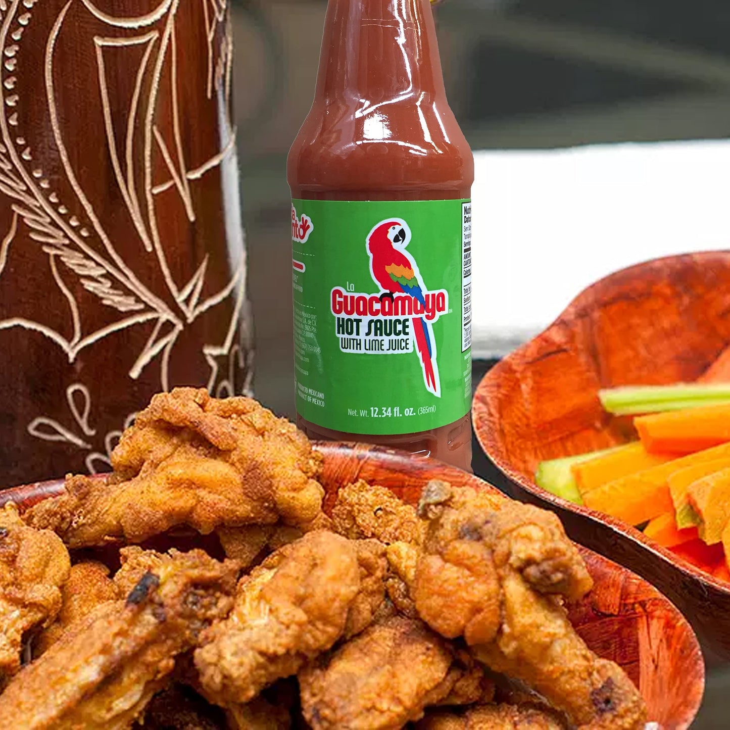 La Guacamaya Authentic Hot Sauce with Lime Juice (33.81 fl.oz.) - Mexican Hot Sauce - Salsa Hot - Spicy Sauce Mexican Food - Picante Sauce