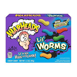 WARHEADS Lil' Worms - Sour Outside, Sweet and Chewy Inside - Black Cherry, Blue Raspberry & Green Apple Flavors - 3.5 oz. Theater Box