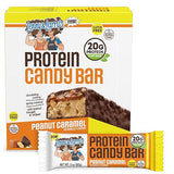Lenny & Larry’s High Protein Bar - Peanut Caramel Vegan Protein Bars - 20g Plant-Based Protein, High Fiber Dessert - Gluten-Free Snack - Larger Bar
