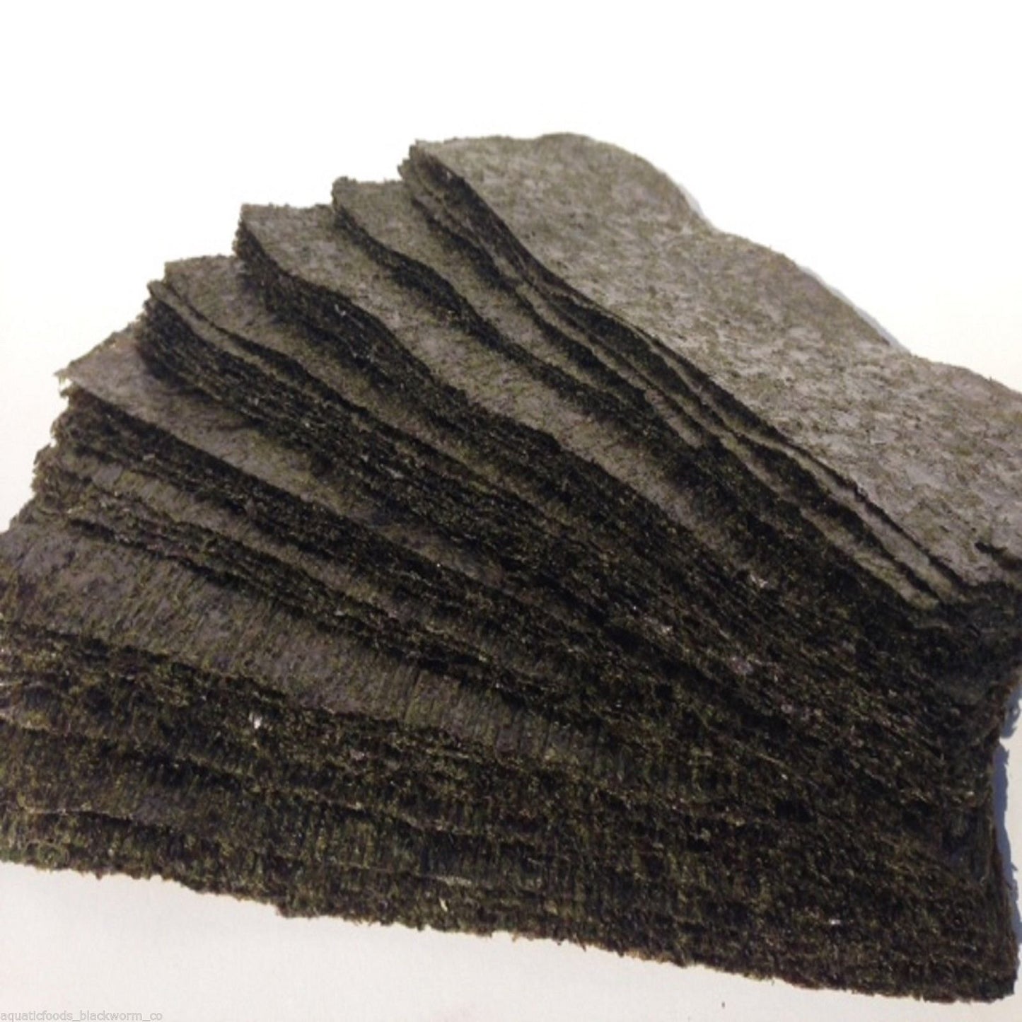 Aquatic Foods inc.100 Nori Seaweed Sheets, Restaurant Grade APX 4" x 7.5" Sheets for Marine Tangs, Angelfish, Butterflies, Cichlids. All Herbivorous
