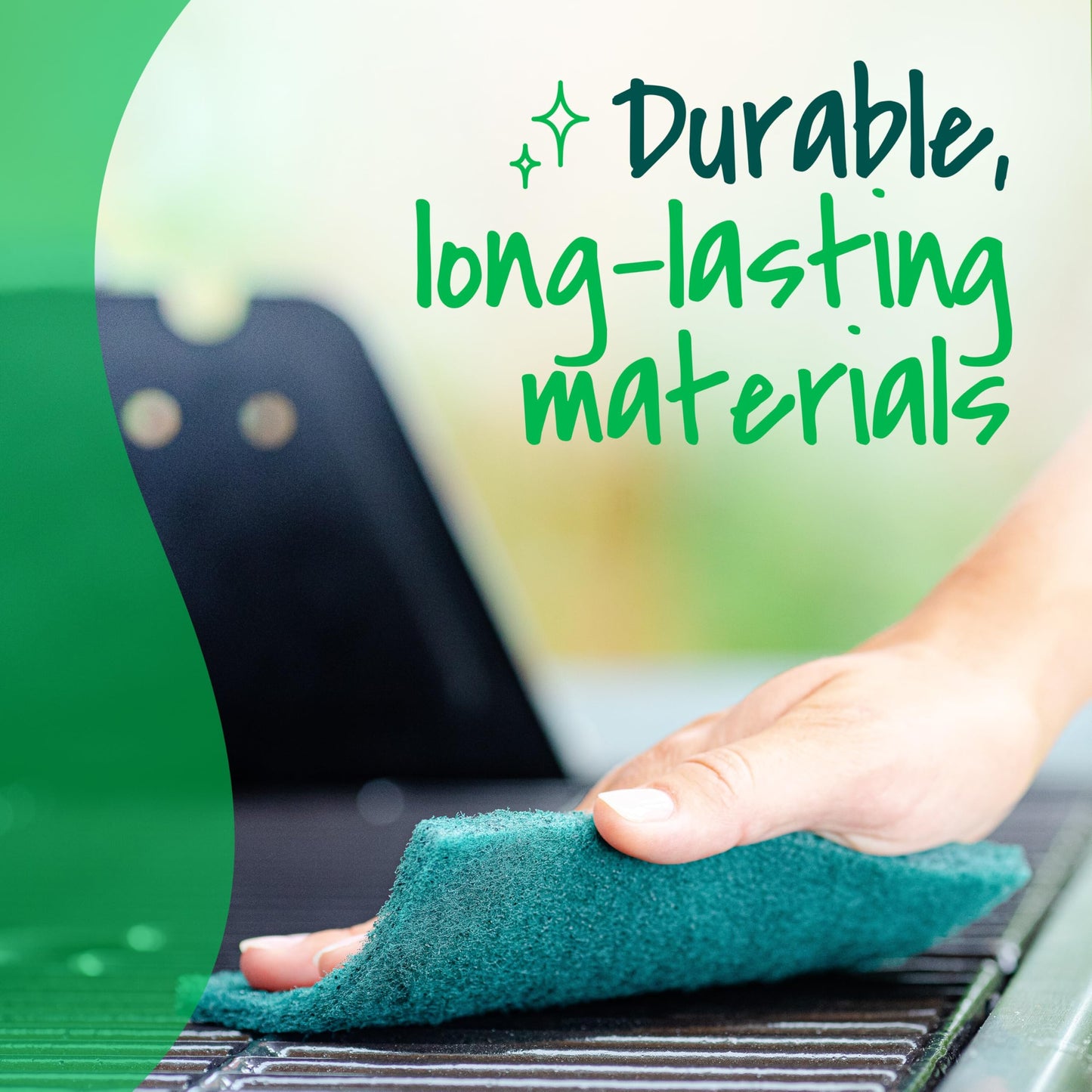 Scotch-Brite Heavy Duty Scouring Pad, Durable and Long-Lasting Dish Scrubber for Kitchen + Outdoor, 30 Scrub Pads for Uncoated Pots and Pans, Cast