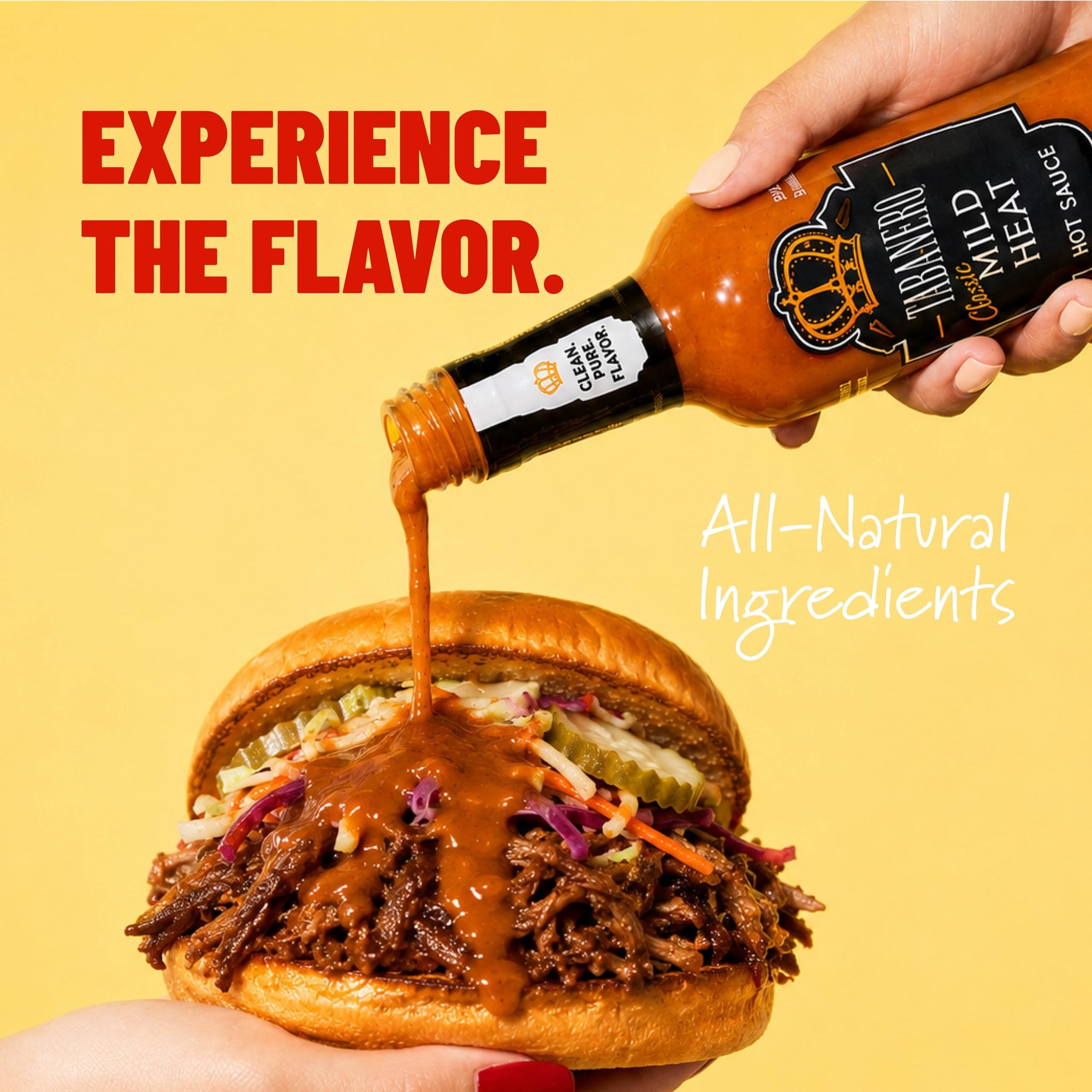 Tabañero Classic Mild Heat Hot Sauce, All Natural, Small Glass Bottle, 5 oz