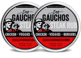 2-Dos Gauchos Argentinian Steak Rub - Authentic Chimichurri Dry Spice Blend and Marinade Mix for Grilling, Smoking, Roasting - All-Natural