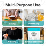 Quay Naturals Pure Baking Soda 1lb - Aluminum-Free, Food-Grade, Multi-Purpose - For Baking, Cleaning & Deodorizing - Vegan, Gluten-Free