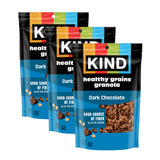 Kind Healthy Grains Granola, Dark Chocolate Clusters, Gluten Free, Healthy Snack Mix, 10g Protein, 11oz, 3 Count