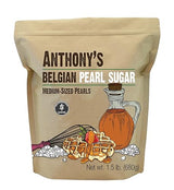 Anthony's Belgian Pearl Sugar, 1.5 lb, Batch Tested and Verified Gluten Free, Medium Sized Pearls