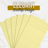 Party Solids Yellow Scalloped Napkins Disposable 20 Pcs 3-Ply Yellow Scalloped Dinner Napkins Disposable Decorative for Dinners & Parties, Paper Guest