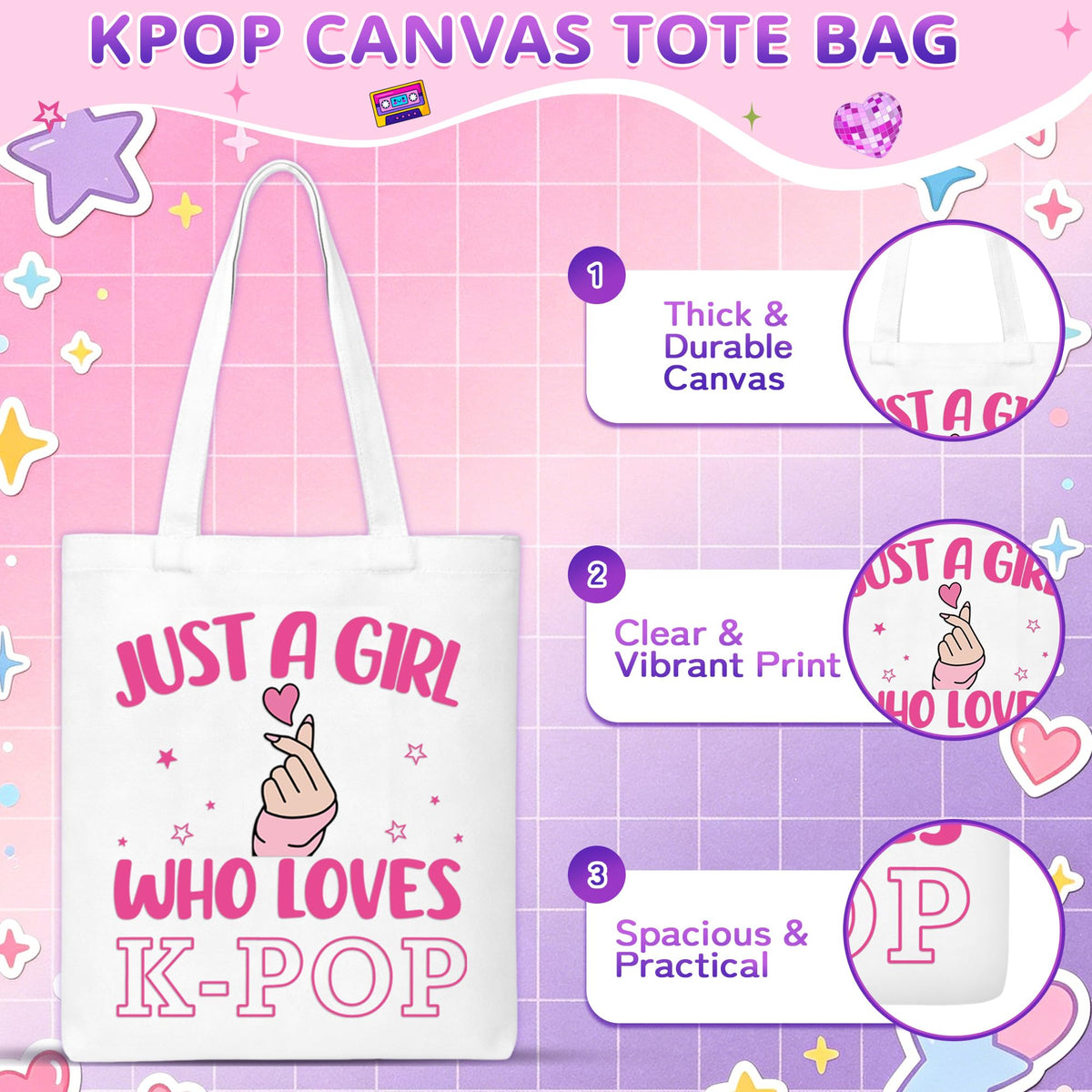 MerriBox Kpop Gifts for Girls - Stainless Steel Tumbler, Canvas Tote Bag, Socks & Keychain - Kpop Accessories Christmas Birthday Gift for Kpop Girls