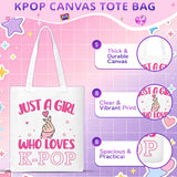 MerriBox Kpop Gifts for Girls - Stainless Steel Tumbler, Canvas Tote Bag, Socks & Keychain - Kpop Accessories Christmas Birthday Gift for Kpop Girls