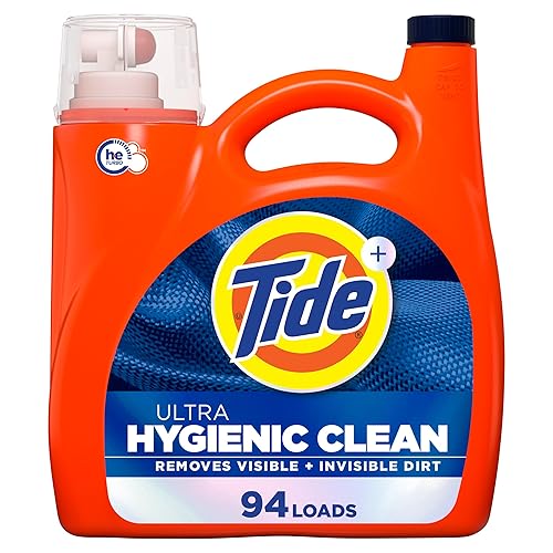 Tide Ultra Hygienic Clean Liquid Laundry Detergent, Original Scent, 132 fl oz, 94 Loads, Removes visible and invisible dirt, Laundry Detergent Liquid