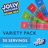 Jolly Rancher Singles To Go Variety Pack, Powdered Drink Mix, Zero Sugar, Low Calorie, Includes 4 Flavors: Green Apple, Blue Raspberry, Cherry