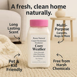 Cozy Weather Carpet Deodorizer Powder - 16 oz Inspired by Sweater Weather | Long-Lasting Fresh Scent, Natural Odor Eliminator | Pet & Kid Friendly