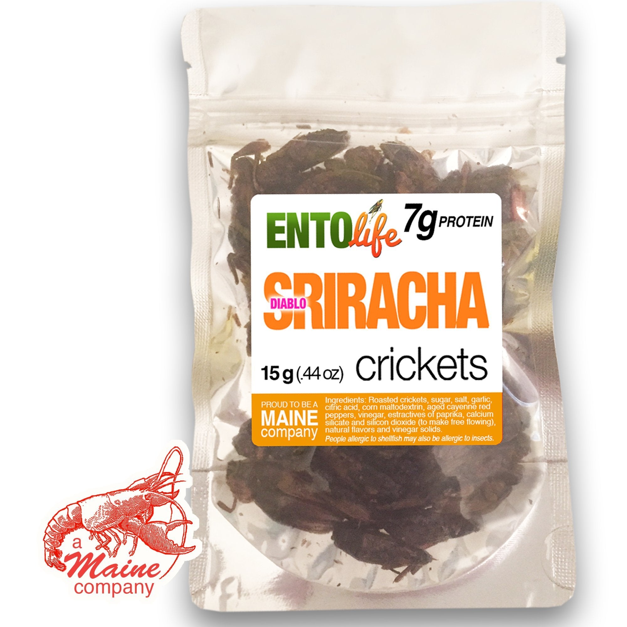 EntoVida Roasted Edible Crickets - Sriracha - New Larger Size